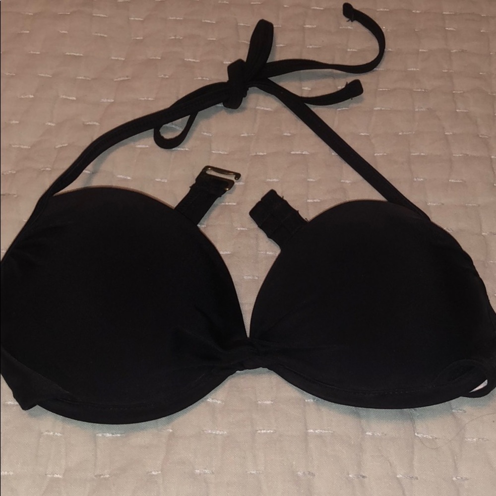 Black Xhilaration Swim Bikini Top